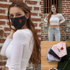 Aloha Rose Cotton Face Mask